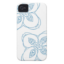 Den Cyan havsblomman IPhone täcker Case-Mate iPhone 4 Cases