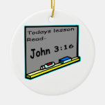 Den dagens kursen läste John 3 kristen 16 Julgransdekoration