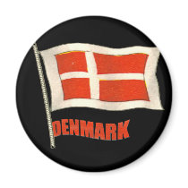Den Danmark vintageflagga Dansk fläktar gåvor