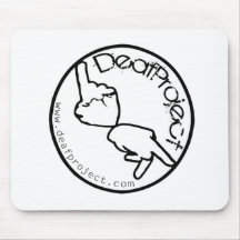 Den DeafProject officiellen fodrar (vit) Mus Matta