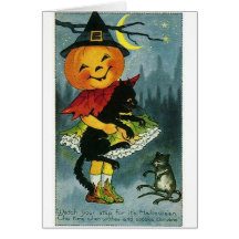 Den din klockan kliver det Halloween kortet