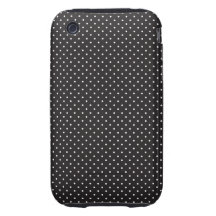 Den eleganta svartvita polkaen klämmer fast pricke iPhone 3 tough skydd