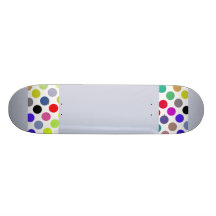 Den färgrika blått och bruntet pricker skate deck