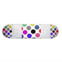 Den färgrika blått och bruntet pricker skate decks