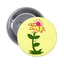 Den färgrika blomman knäppas knapp med nål