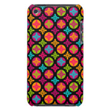 Den färgrika blommigten cirklar mönsterdesign iPod Case-Mate fodraler