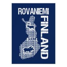 Den FINLAND KARTAinbjudan - Rovaniemi - skräddarsy