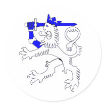 Den finlandssvenska lionen av Finland sjunker embl Klistermärke