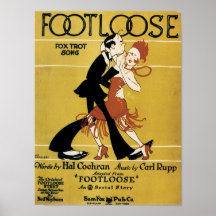 Den Footloose vintagesongbooken täcker Posters