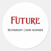 Den framtida restaurangen kedjar chefen klistermärken