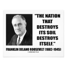 Den Franklin Delano Roosevelt nationen förstör des Tillkännagivanden