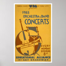 Den fria orkesteren avtalar 1938 WPA Print