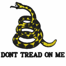 Den Gadsden flagga broderade hoodien