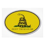 Den Gadsden flagga går inte på mig oval design Foton