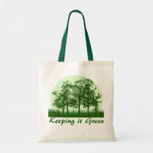 Den gående gröna totot hänger lös tote bags