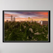 Den gammala staden efter 2133 posters
