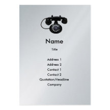 Den gammala telefonen profilerar kortet visit kort