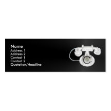 Den gammala telefonen profilerar kortet visit kort