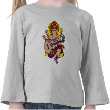 Den Ganesha gitarren lurar långärmaden Tee Shirt