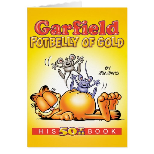 Den Garfield potbellyen av guld noterar kortet