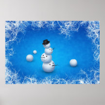 Den glada snögubben posters