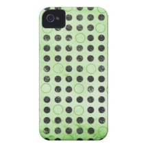 DEN GLÖDANDE KLARTECKENSVARTEN CIRKLAR POLKADOTS G iPhone 4 COVER