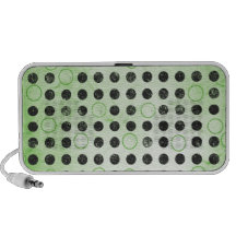 DEN GLÖDANDE KLARTECKENSVARTEN CIRKLAR POLKADOTS G NOTEBOOK HÖGTALARE