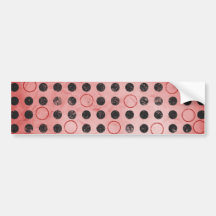 DEN GLÖDANDE RÖDA SVARTEN FÖR KORALL CIRKLAR POLKA BILDEKALER