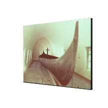 Den Gokstad longshipen (trä) Sträckta Canvas Tryck