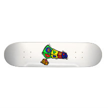 den grafiska bebiskvarterleksaken kvadrerar djur skateboards