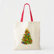 Den gröna julgrantotot hänger lös tote bags
