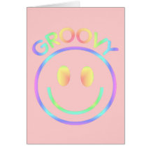 Den Groovy regnbågesmileyen noterar kort eller häl