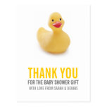 Den gula Ducky baby shower tackar dig Vykort