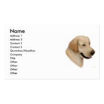 Den gula Labrador retrieveren profilerar kortet Visit Kort
