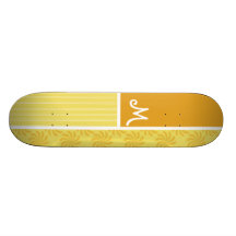 Den gula orangen virvlar runt skate decks