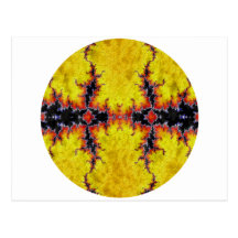 Den guld- fractalen cirklar vykort