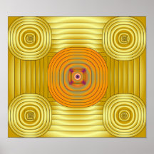 Den guld- panelaffischen