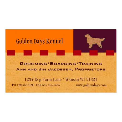 Den guld- retrieveren/hunden servar visit kort
