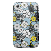 Den gulliga blåttblomman mönstrar det iPod handlag Iphone 3 Covers