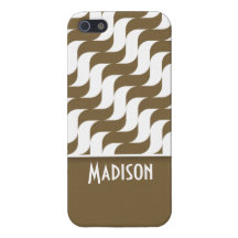 Den gulliga bruntet vinkar; Retro iPhone 5 Cases