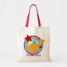 Den gulliga gåvan för tecknadDinosaurdiplodocusen  Tote Bags