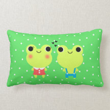 Den gulliga Kawaii tecknadgrodan Couple kudder