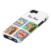 Den gulliga tecknaden fäster ihop konst som jag äl iPhone 5 cases