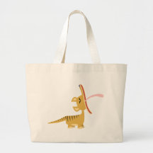 Den gulliga tecknaden som gäspar Thylacine, hänger Tygkasse