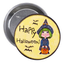 Den Halloween häxan knäppas Knappar