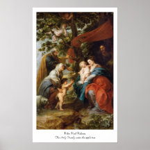 Den heliga familjen under äppleträd Rubens Paul Posters