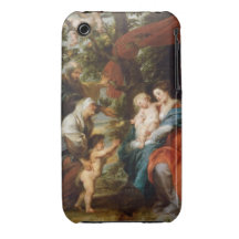 Den heliga familjen under äppleträd Rubens Paul Case-Mate iPhone 3 Cases