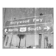 Den Hollywood motorvägen undertecknar Fotografiska Tryck