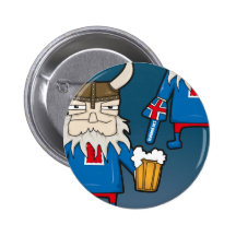 Den isländska Viking fläkten knäppas Knappar Med Nål