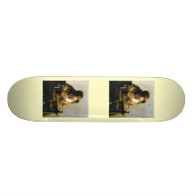 Den Johannes Vermeers Lacemakeren (circa 1670) Anpassad Skate Board